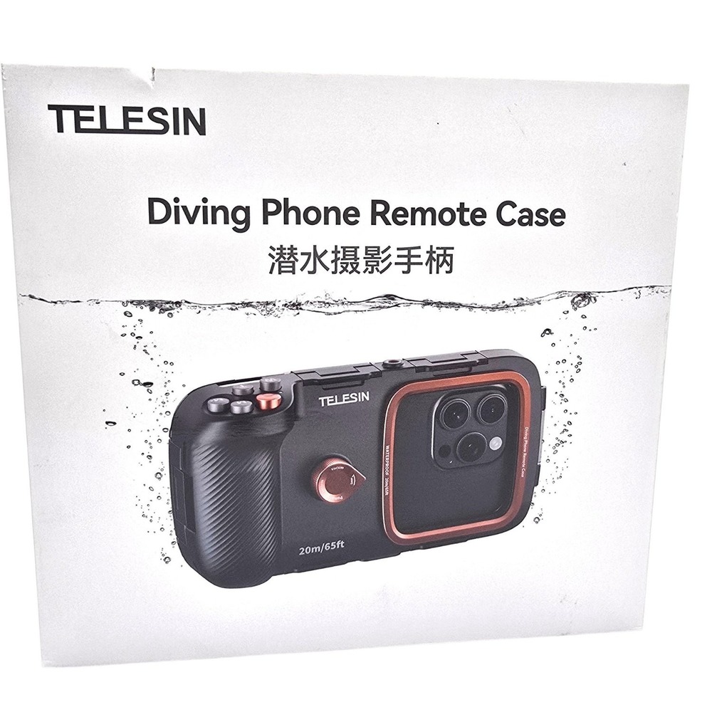 TELESIN Diving Phone Case Waterproof 65ft Underwater Remote Bluetooth Control